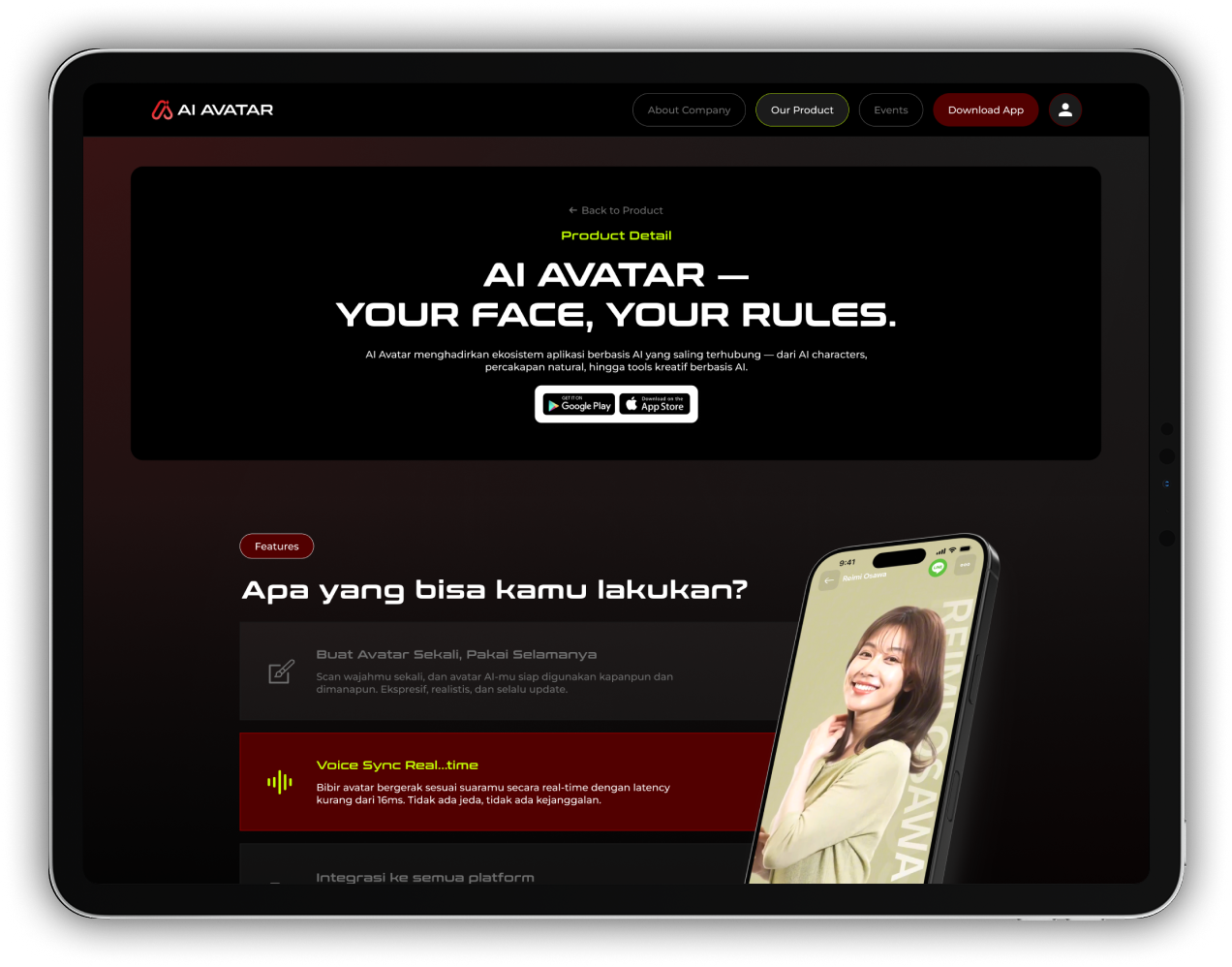 AI AVATAR INDONESIA - Company Website2