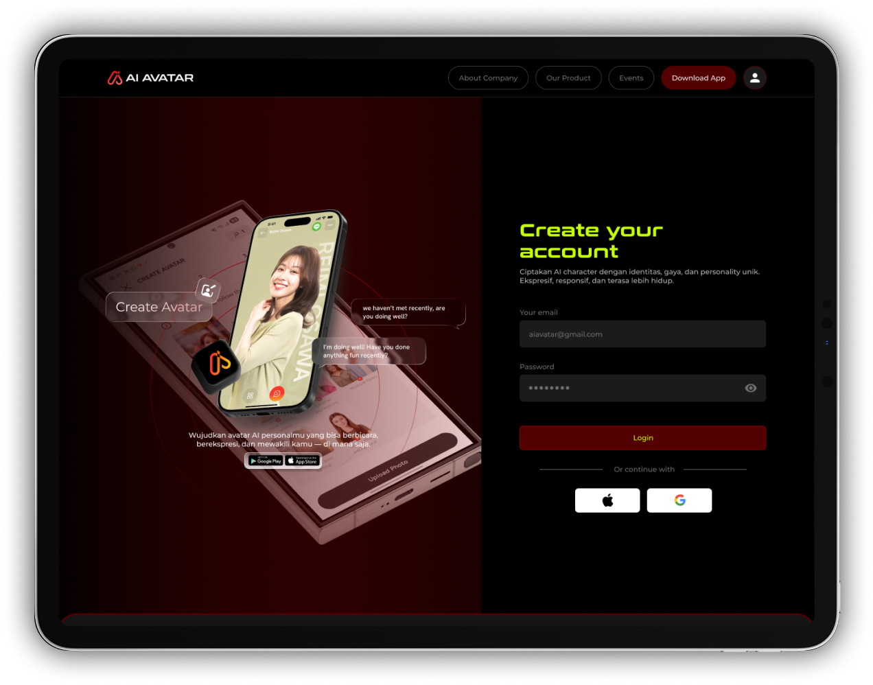 AI AVATAR INDONESIA - Company Website3