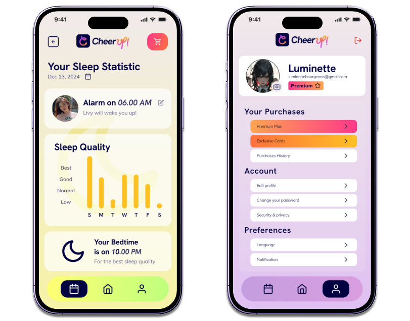 CHEER UP!- Mobile App UI/UX2