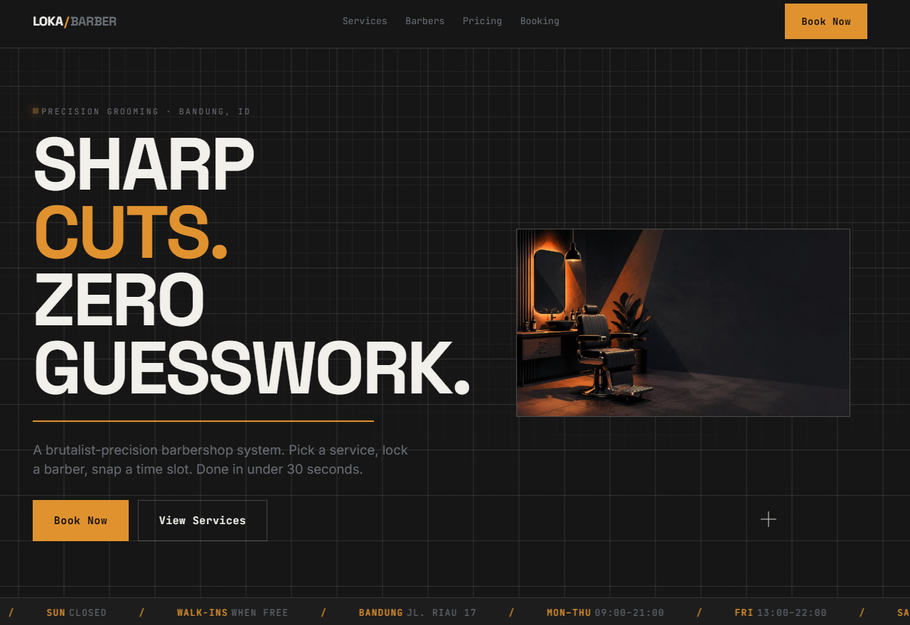 Loka Barber Website